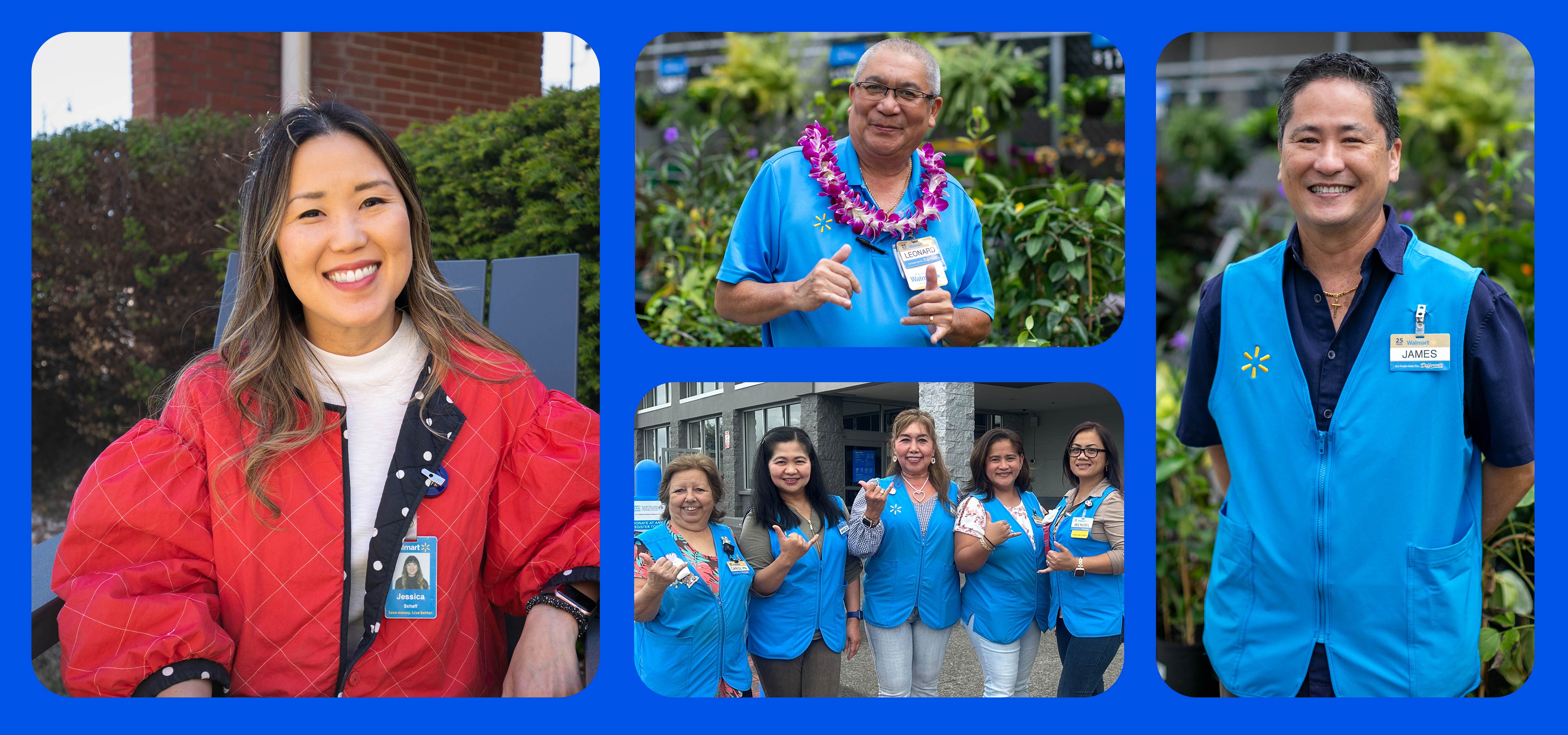 A collage of smiling associates who represent the Asian American, Hawaiin, Pacific Islander communities.